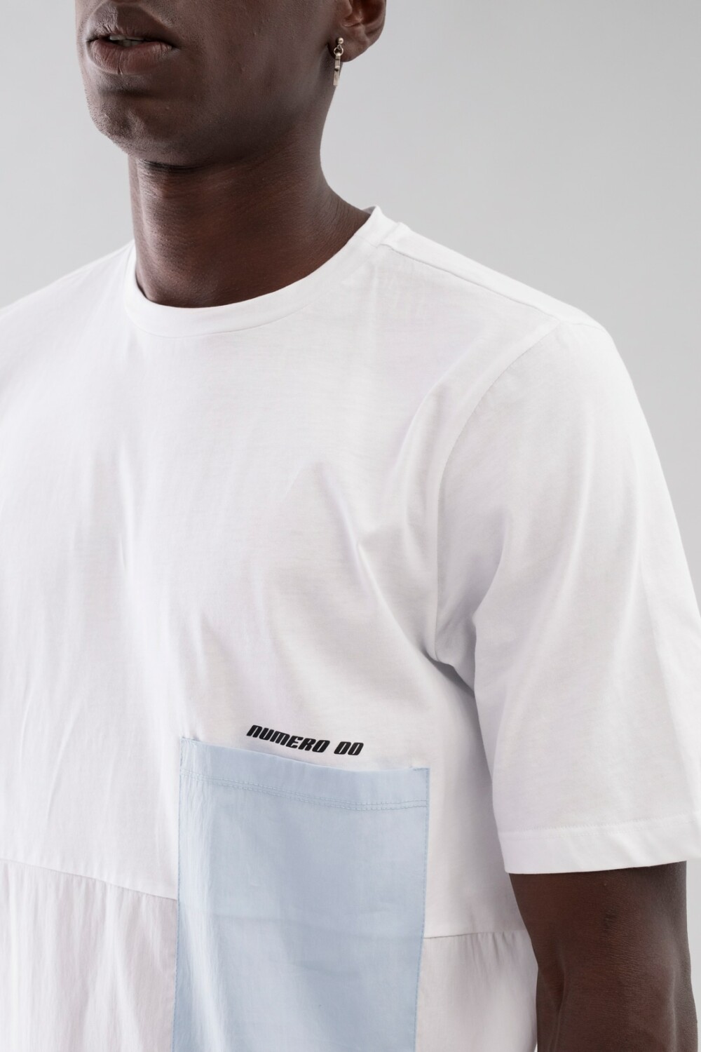 WHITE BICOLOR TEE - Image 3